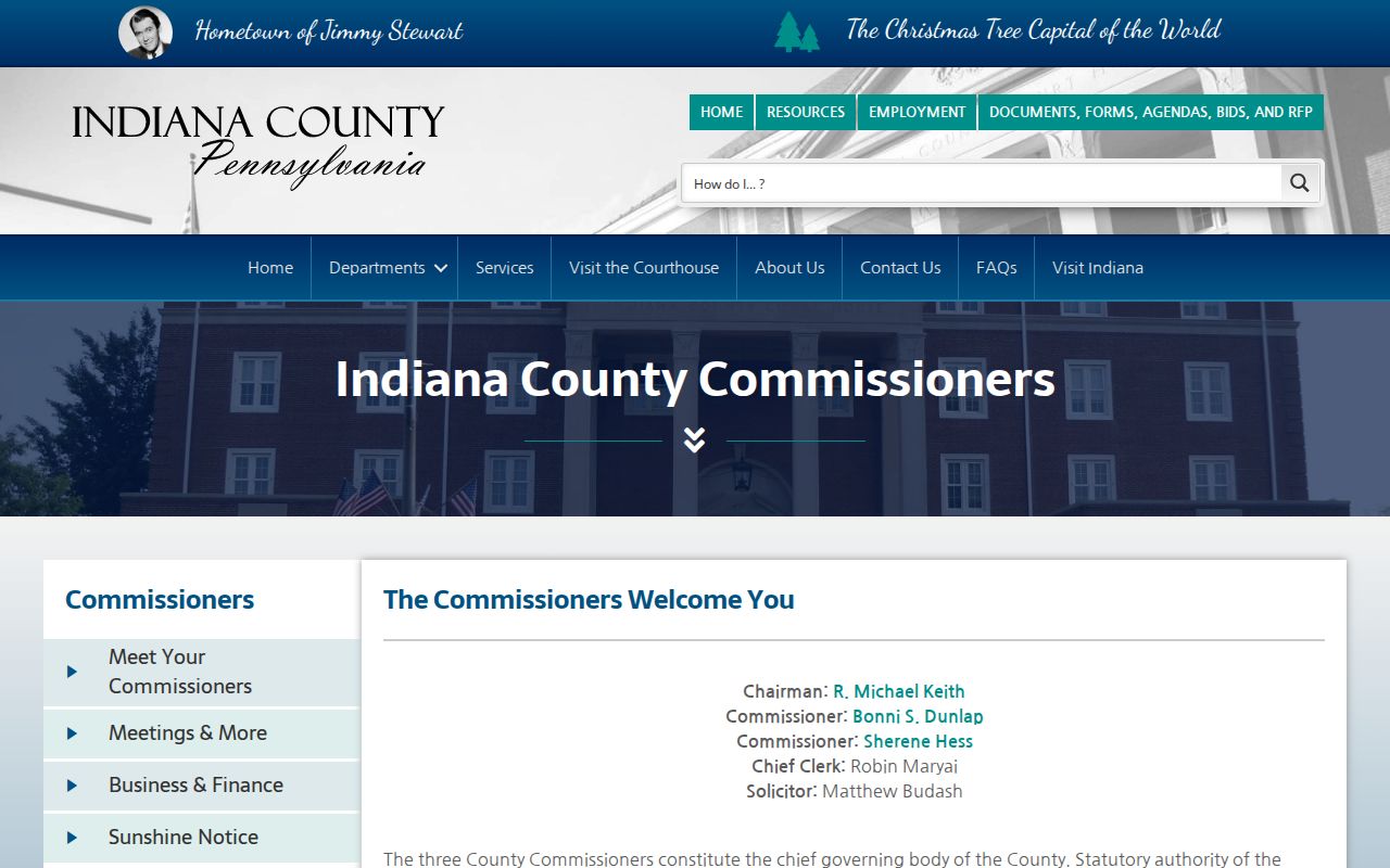 Indiana County open-records page for a released inmate mugshot request